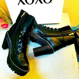 XOXO NEW ! Women’s chunky Combat Bootie. Size “7 M”